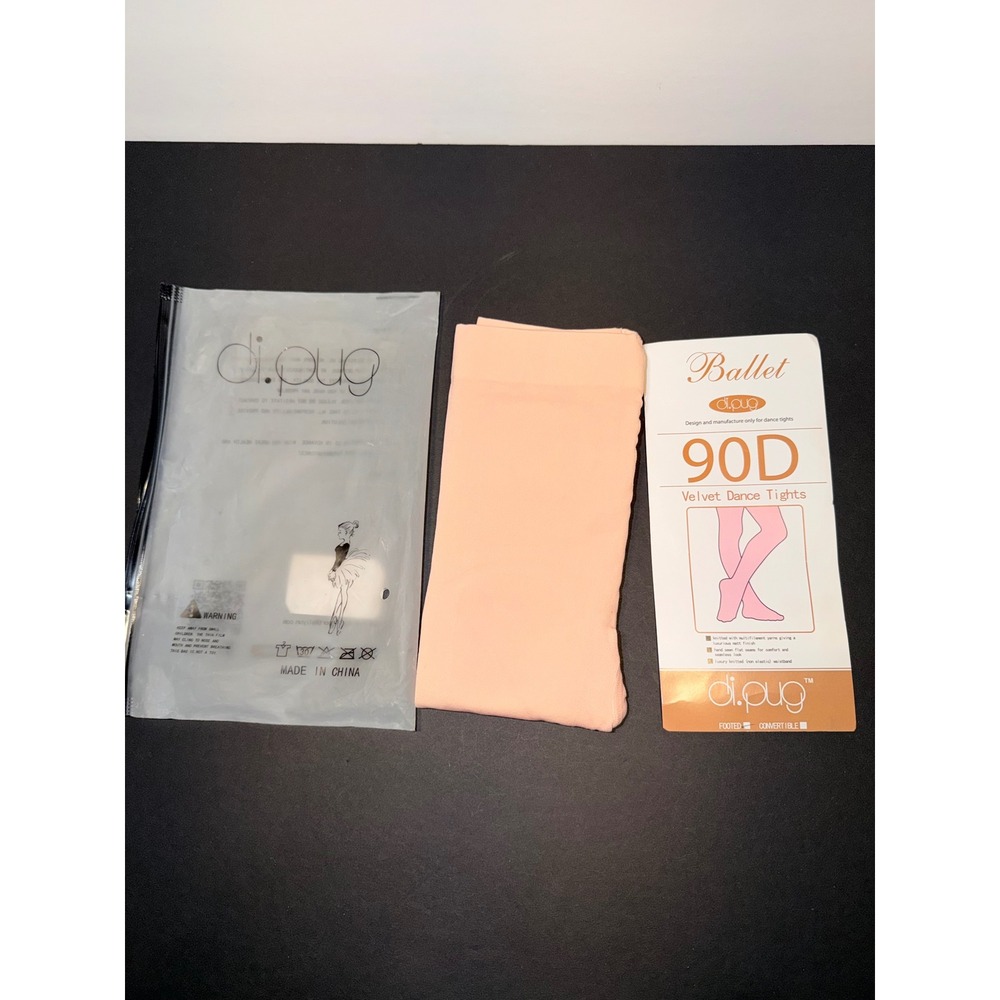 DIPUG 90D Velvet Dance Tights Pink Size M Convertible Ballet Tights‎ 1 Pack